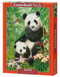Obrázek z Puzzle panda s mládětem 1000 dílků  